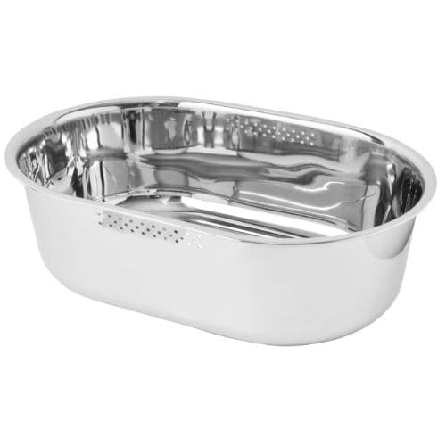 ステンレス小判型洗い桶(ゴム底付)