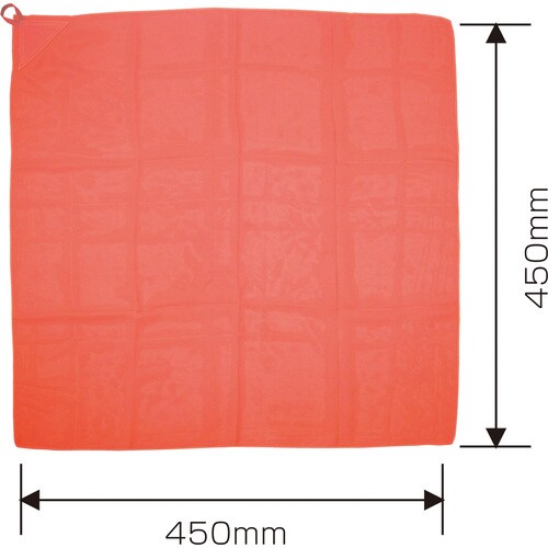 ループ付カラースカーフ ミニ赤