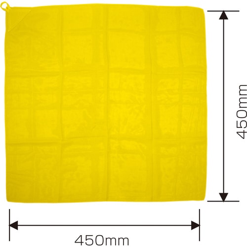 ループ付カラースカーフ ミニ黄