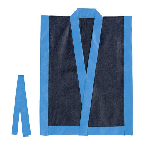 カラー不織布 エイサー打掛 黒(襟青)J 帯付