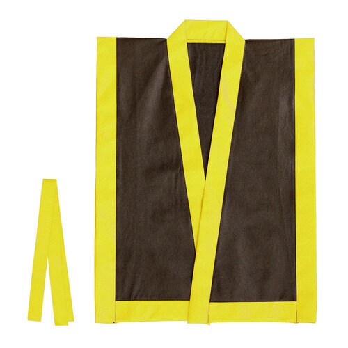 カラー不織布 エイサー打掛 黒(襟黄)J 帯付