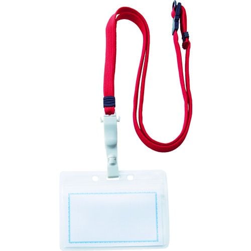 回転名札名刺サイズ紐タイプ赤