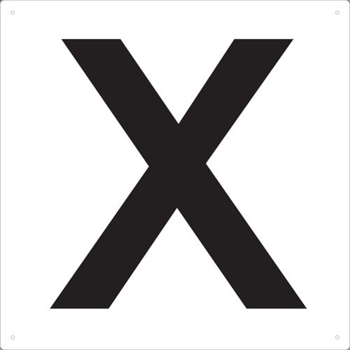 表示板アルファベット「X」420X420