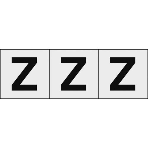 アルファベットステッカー50×50「Z」透明3枚入