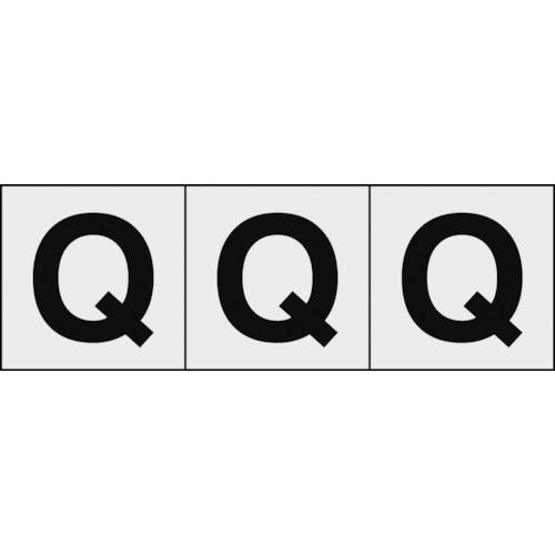 アルファベットステッカー30×30「Q」透明3枚入