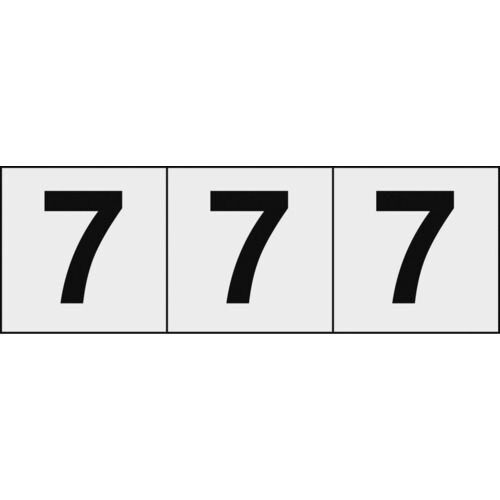 数字ステッカー30×30「7」透明3枚入
