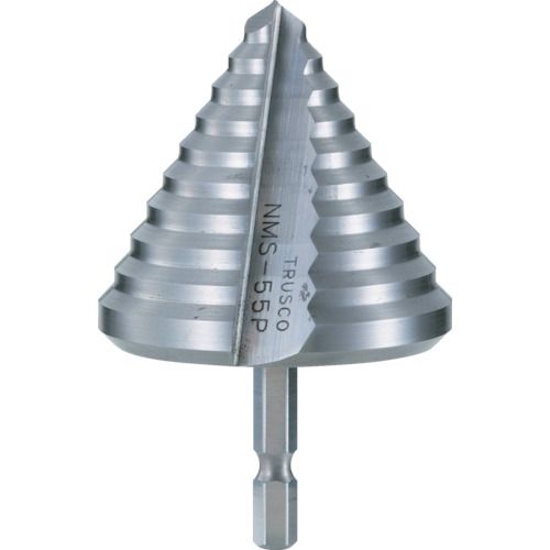 六角軸樹脂用ステップドリル2枚刃45ー55mm