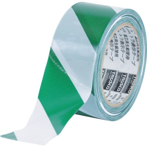 トラ表示テープ50mm×25mホワイト・グリーン