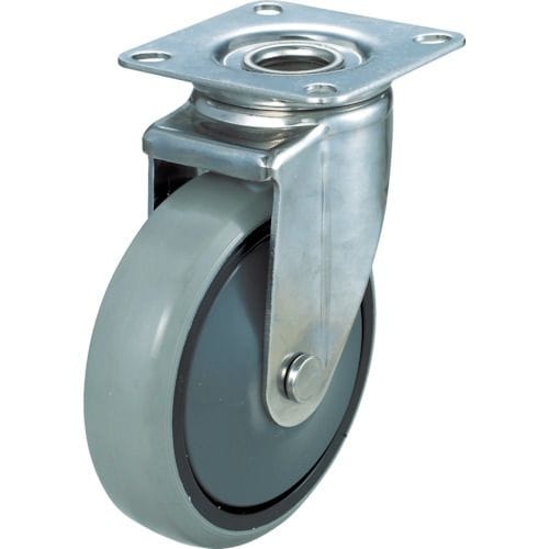 アルミ台車用自在キャスター径100ゴム車
