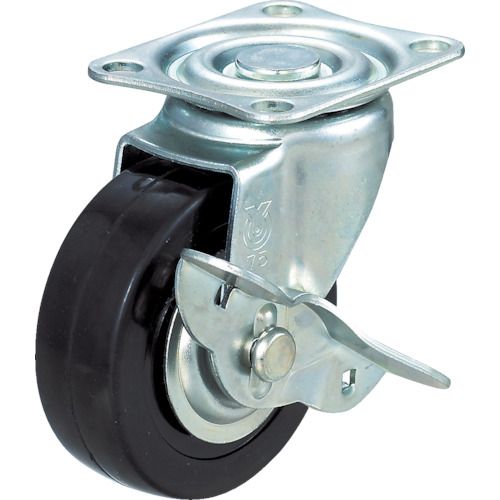 棚部材ハードゴムキャスター自在ストッパー付径75