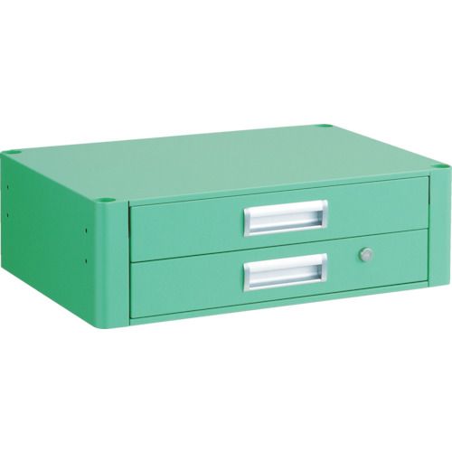 ファルコンワゴン2段引出750X500YG色