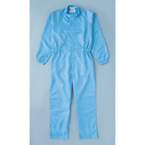 制電糸グリッド仕様フード無つなぎ服ブルーL