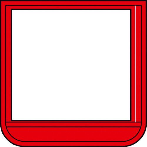 ポケット胸章赤・軟質ビニール・60×60mm