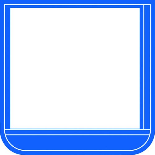 ポケット胸章青・軟質ビニール・60×60mm