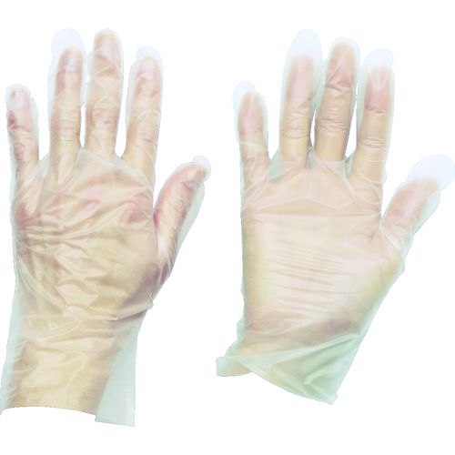 ポリエチレン使い捨て手袋ウェーブカットタイプL