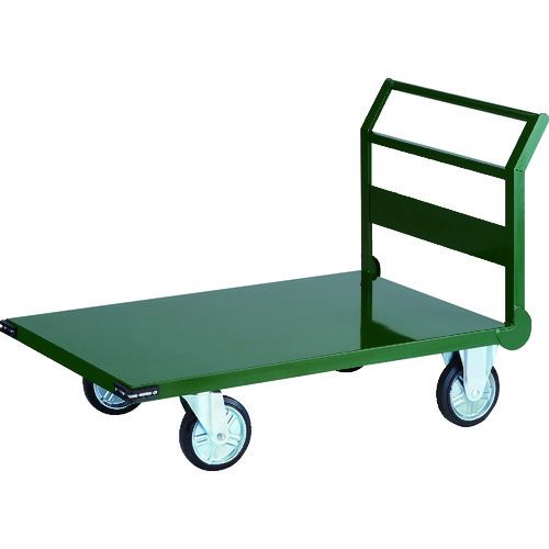 鋼鉄製運搬車1200X750径200プレス車緑