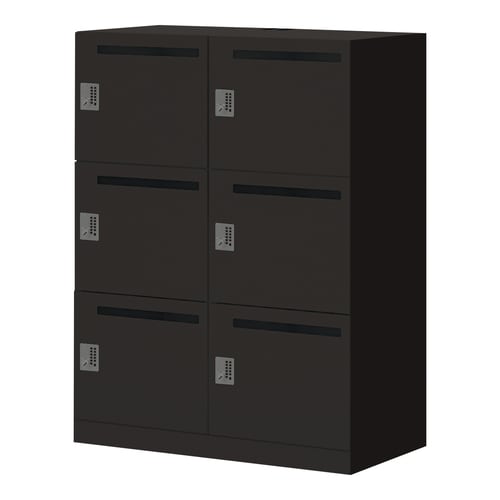 イノン 6人 メール穴有 プッシュ B ブラック