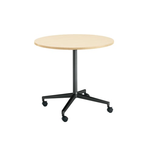 ジュート単柱塗装BK脚円形キャスタ直径90N