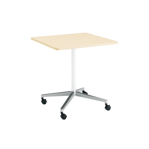 ジュート単柱ポリ脚キャスタR角75×75N