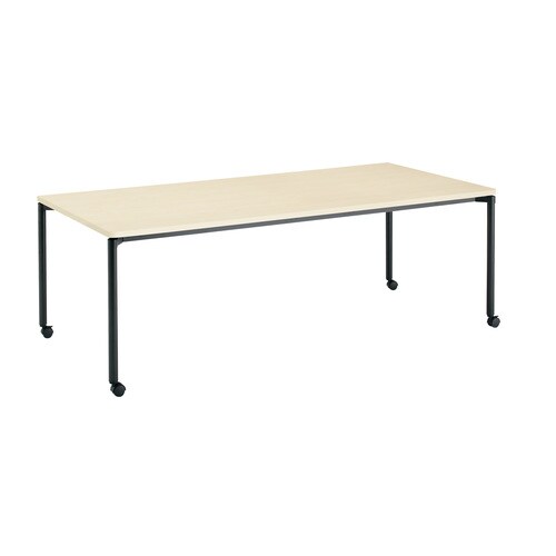 ジュート4本丸BK脚キャスタR角210×100N