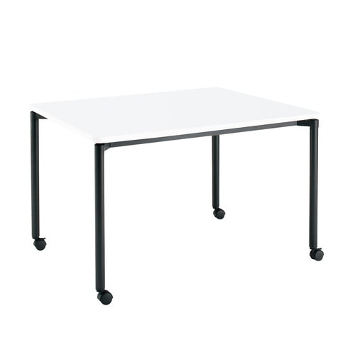 ジュート4本丸BK脚キャスタR角120×90W