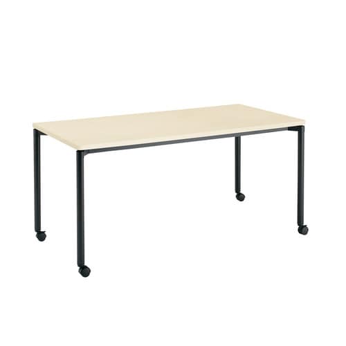 ジュート4本丸BK脚キャスタR角150×75N