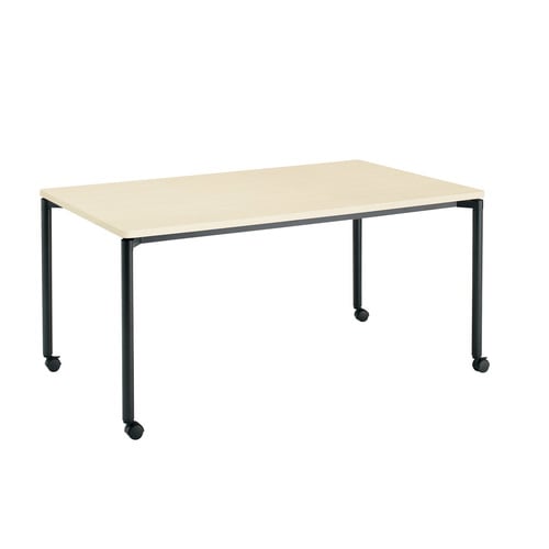 ジュート4本丸BK脚キャスタR角150×90N