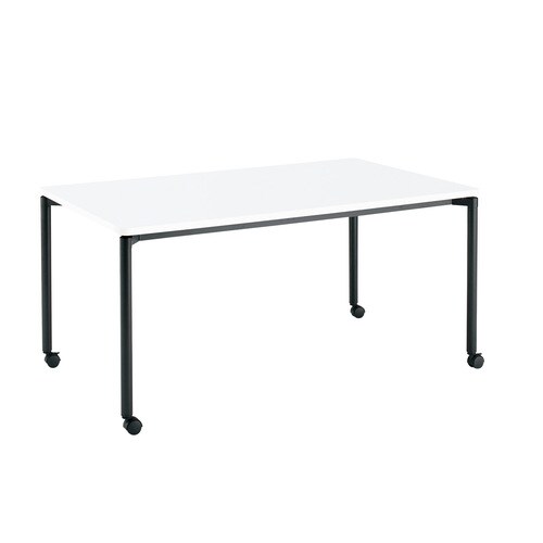 ジュート4本丸BK脚キャスタR角150×90W