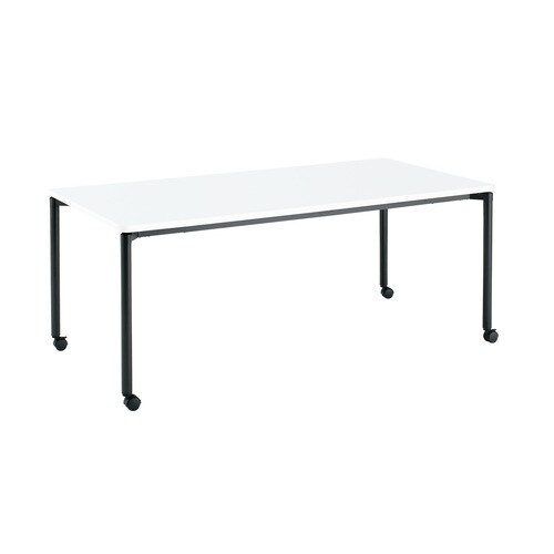 ジュート4本丸BK脚キャスタR角180×90W