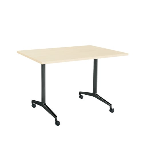 ジュートT塗装BK脚キャスタS角120×75N