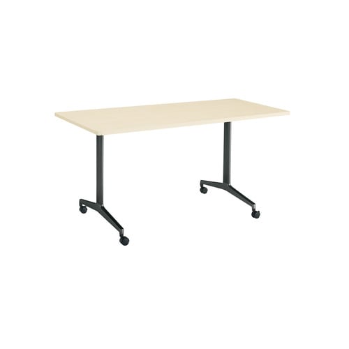 ジュートT塗装BK脚キャスタS角150×75N