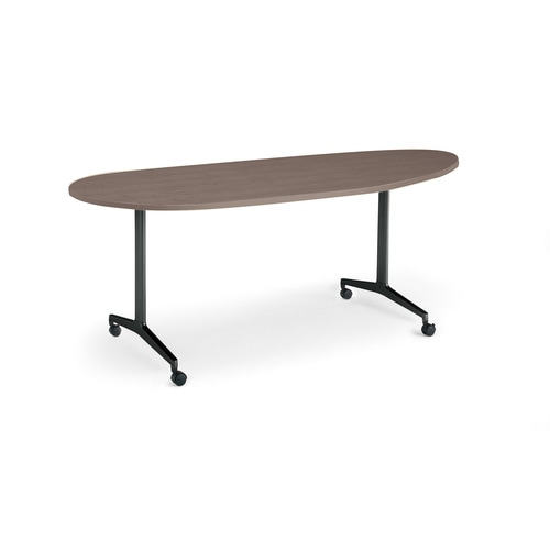 ジュートT塗装BK脚キャスタ長円180×90B