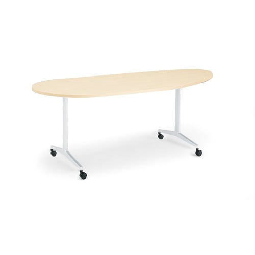 ジュートT塗装WH脚キャスタ長円180×90N