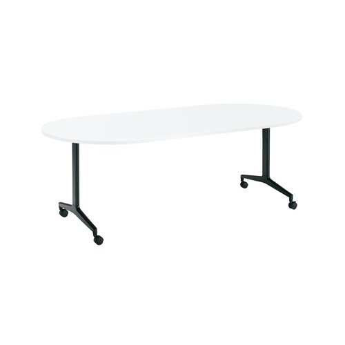 ジュートT塗装BK脚キャスタ長円210×100W