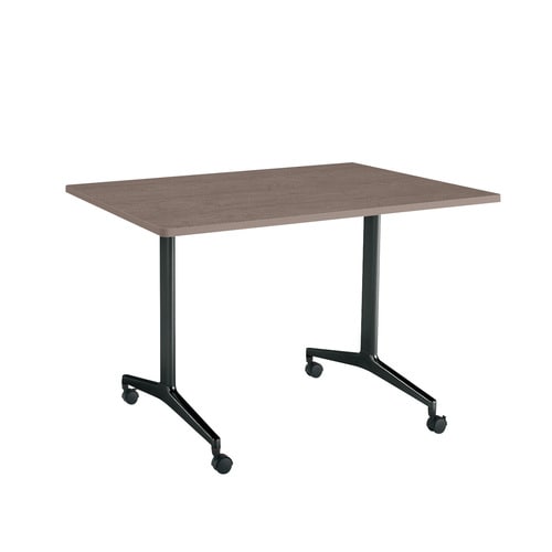 ジュートT塗装BK脚キャスタR角120×75B