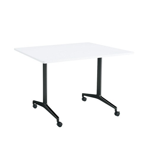 ジュートT塗装BK脚キャスタR角120×90W