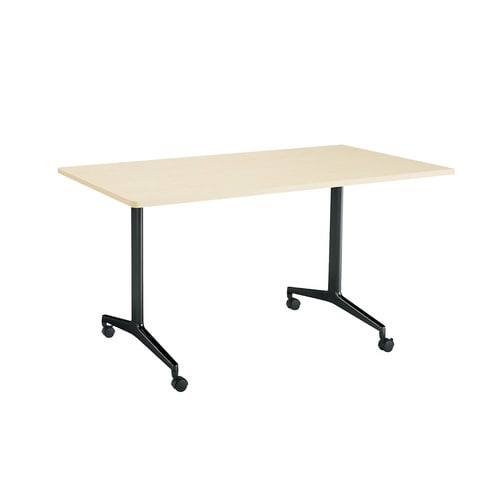 ジュートT塗装BK脚キャスタR角150×75N