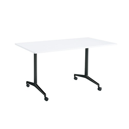 ジュートT塗装BK脚キャスタR角150×75W