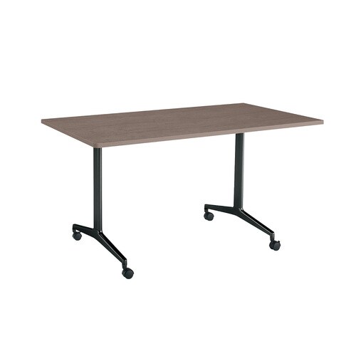 ジュートT塗装BK脚キャスタR角150×75B