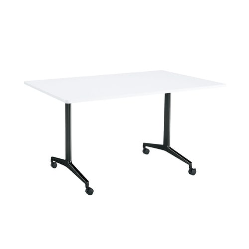 ジュートT塗装BK脚キャスタR角150×90W