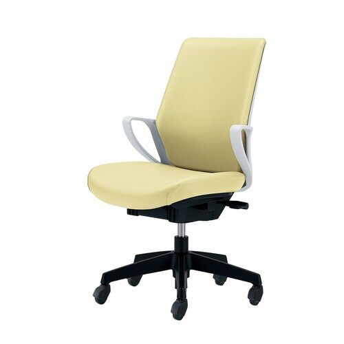 ピコラホワイトシェルハイバック合皮ライムゴム単輪C