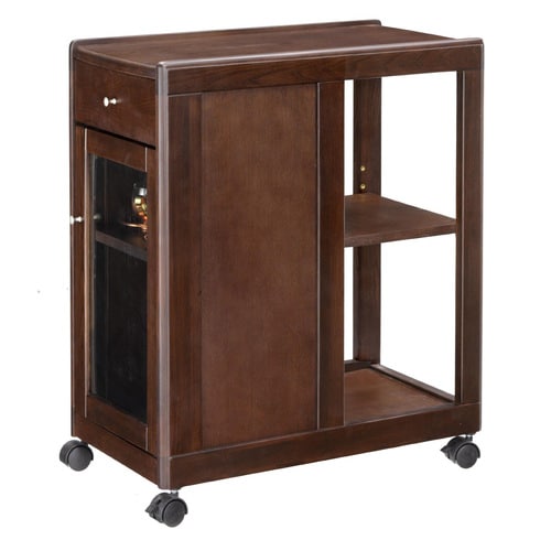 片扉ダイニングワゴン ダークブラウン