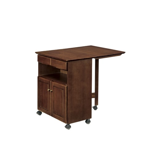 扉付き バタフライワゴン ダークブラウン