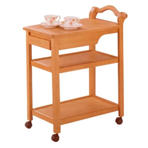 ハンドル付き リビングワゴン ライトブラウン