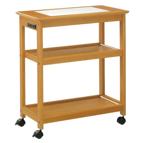 天板タイル ダイニングワゴン ライトブラウン