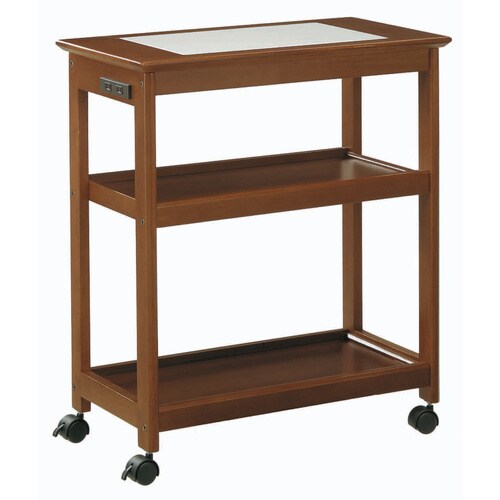 天板タイル ダイニングワゴン ダークブラウン