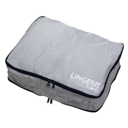 トラベル ランジェリーケース M グレー×2