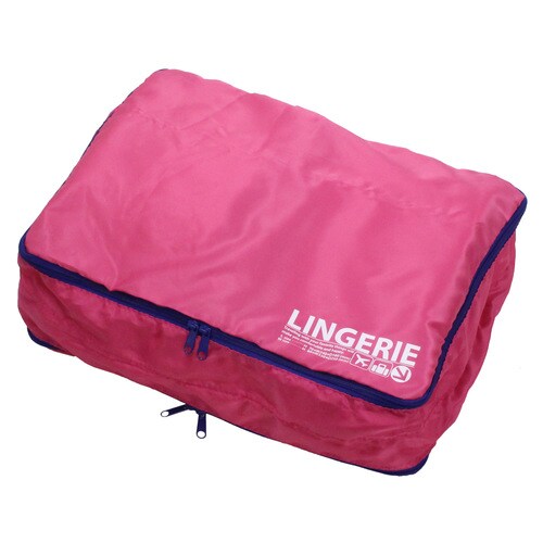 トラベル ランジェリーケース M ピンク×2
