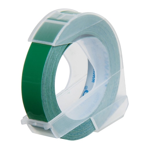 ダイモテープ9mm×3mつやありグリーン×10