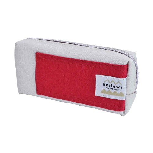 ペンケース ベロウズ レッド×2